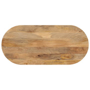 bordplade 100x50x2,5 cm oval massivt mangotræ