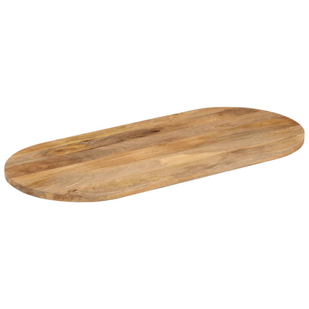bordplade 100x50x2,5 cm oval massivt mangotræ