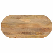 bordplade 140x50x2,5 cm oval massivt mangotræ