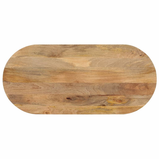 bordplade 120x60x2,5 cm oval massivt mangotræ
