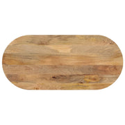 bordplade 140x60x2,5 cm oval massivt mangotræ