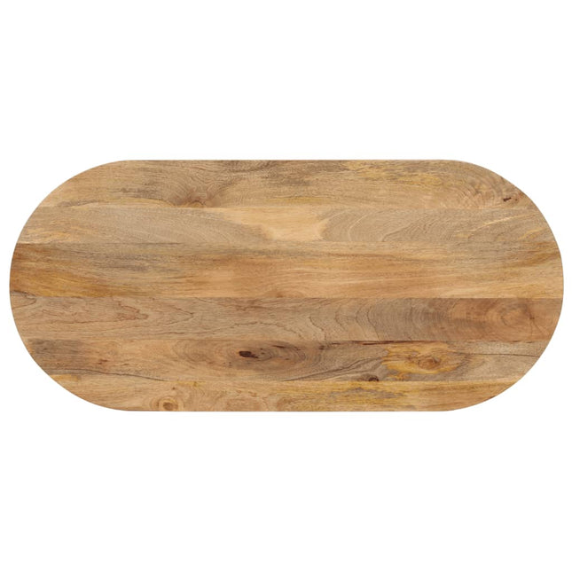 bordplade 100x50x3,8 cm oval massivt mangotræ
