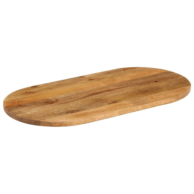 bordplade 110x50x2,5 cm oval massivt mangotræ