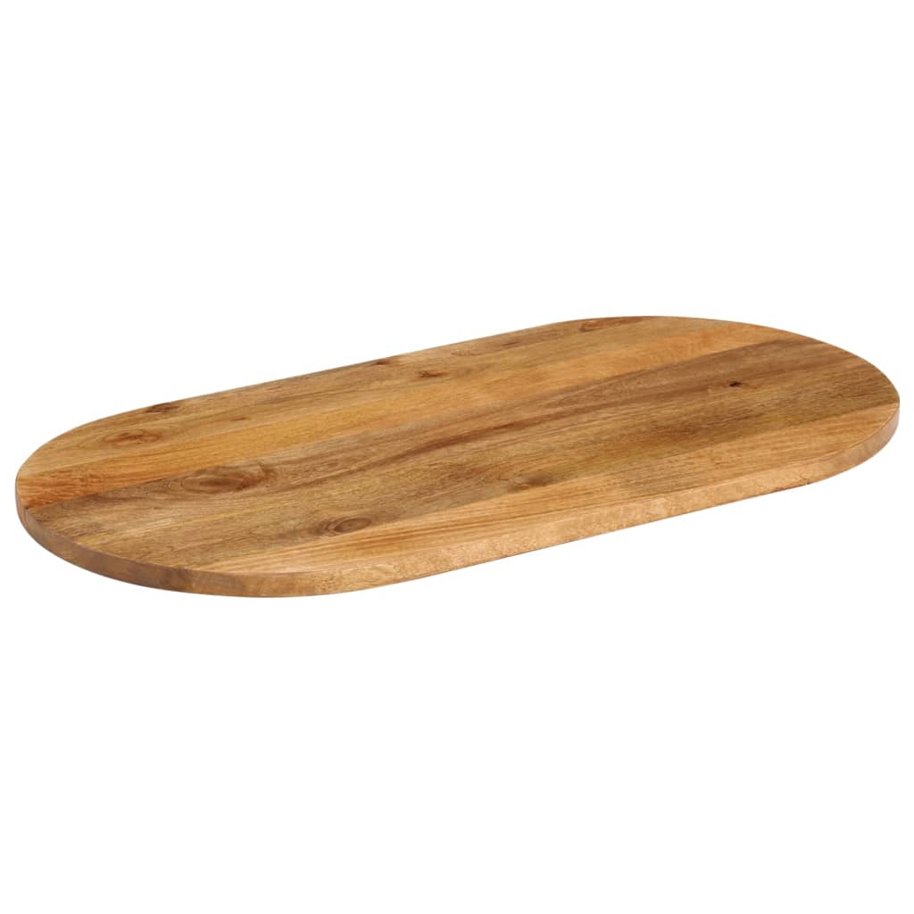 bordplade 110x50x2,5 cm oval massivt mangotræ