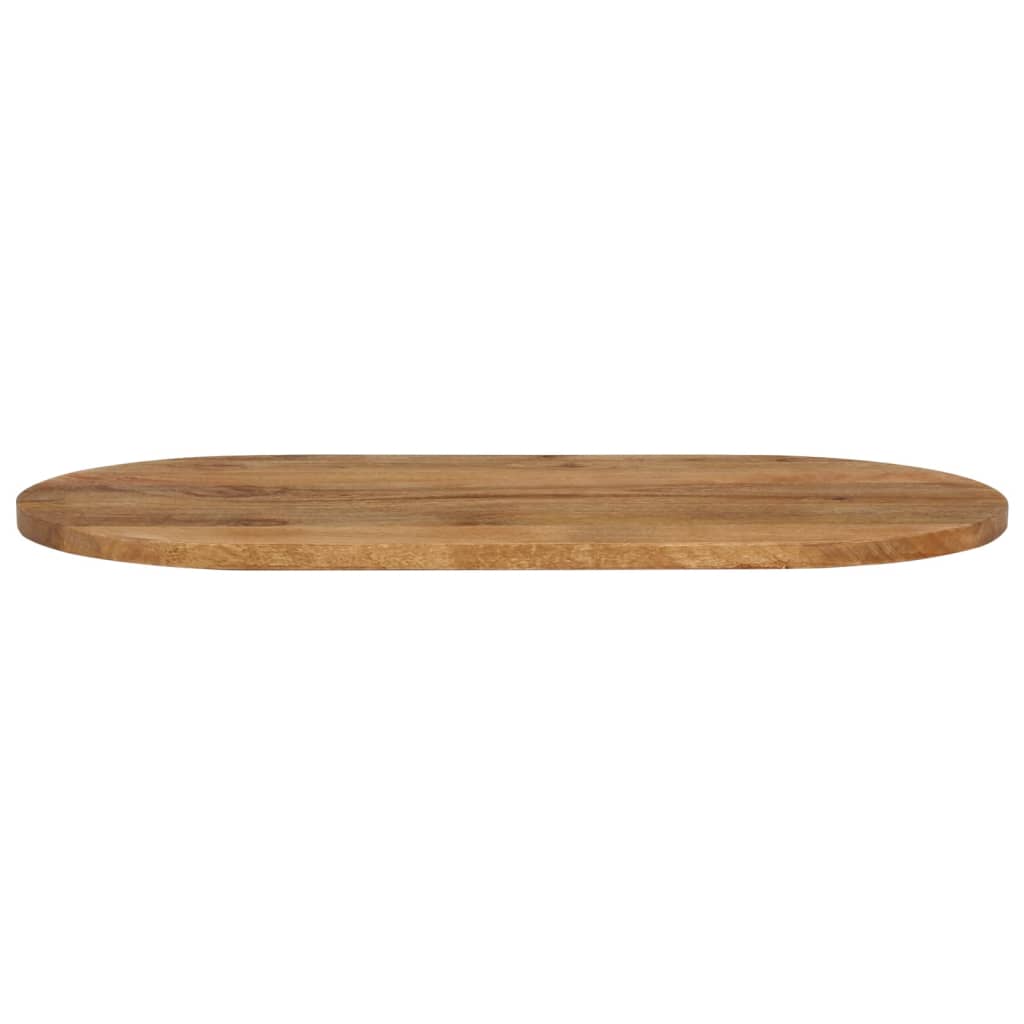 bordplade 140x50x2,5 cm oval massivt mangotræ