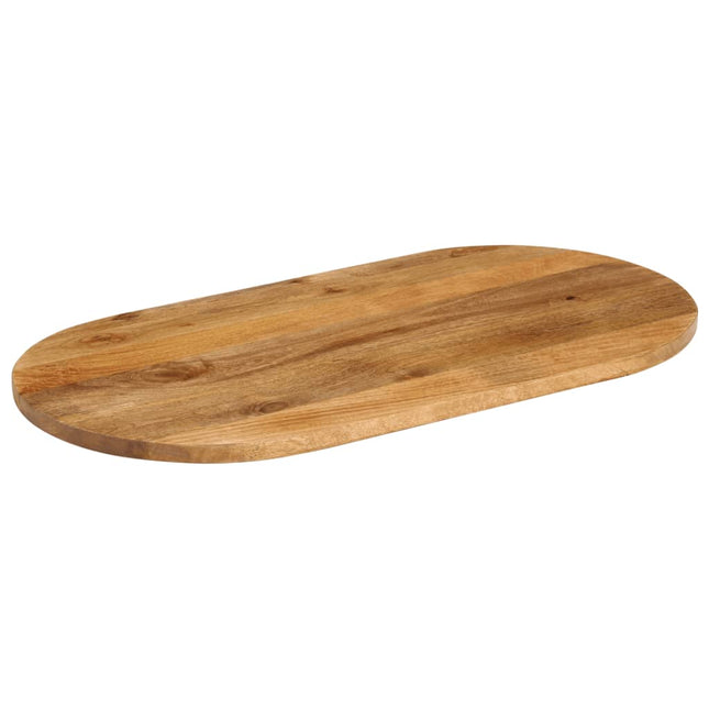 bordplade 120x60x2,5 cm oval massivt mangotræ