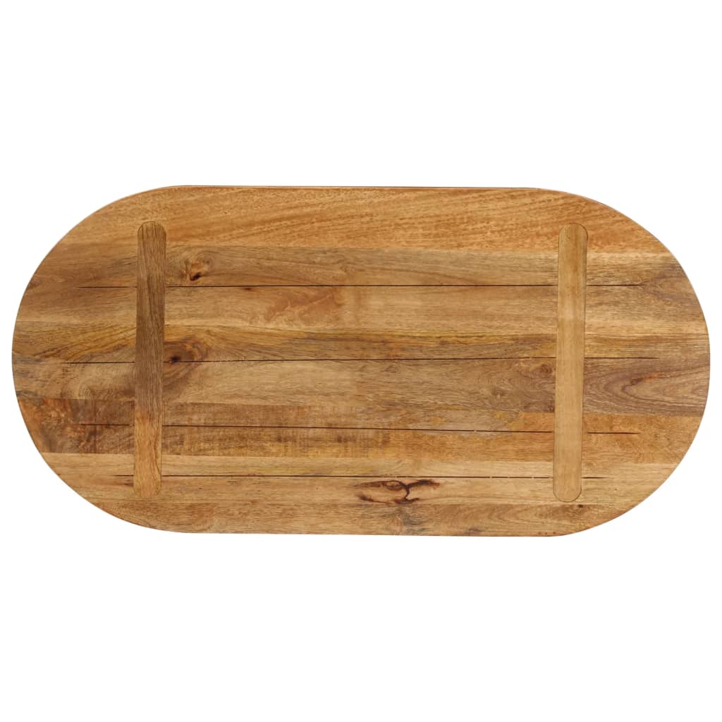 bordplade 80x40x3,8 cm oval massivt mangotræ
