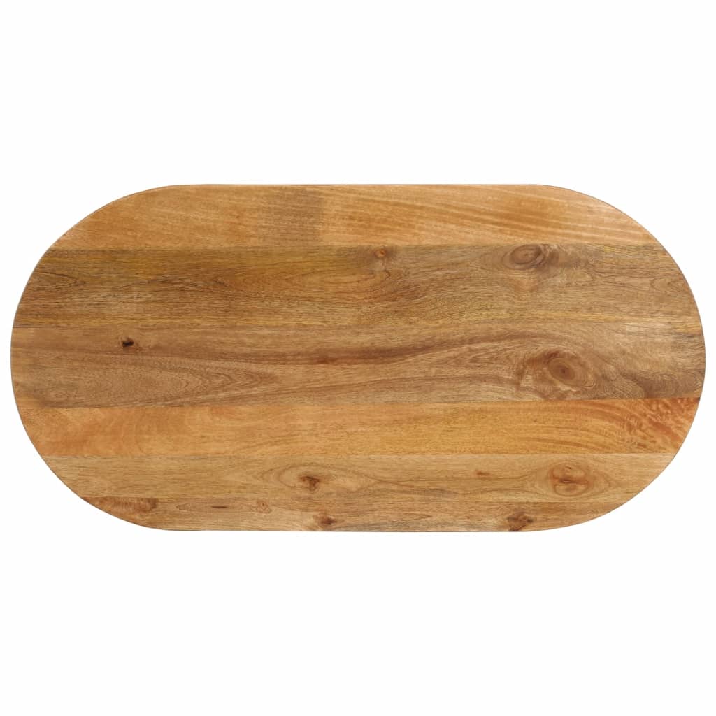 bordplade 140x60x3,8 cm oval massivt mangotr
