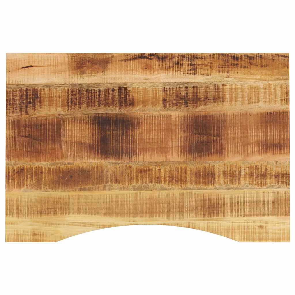 vidaXL bordplade med kurvet form 100x50x2,5 cm ru massivt mangotræ