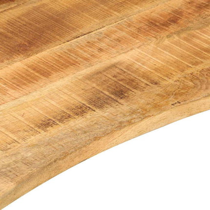 bordplade med kurvet form 100x50x2,5 cm ru massivt mangotræ