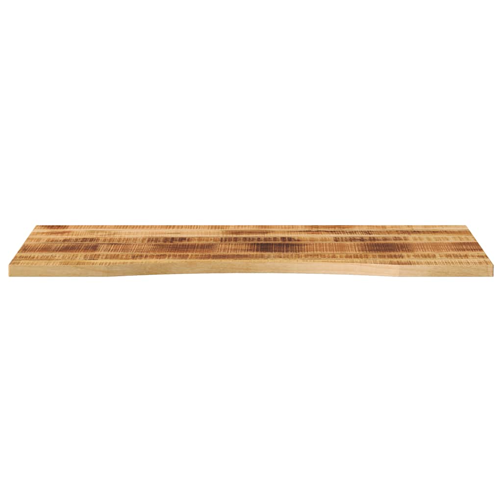 bordplade med kurvet form 140x50x2,5 cm ru massivt mangotræ
