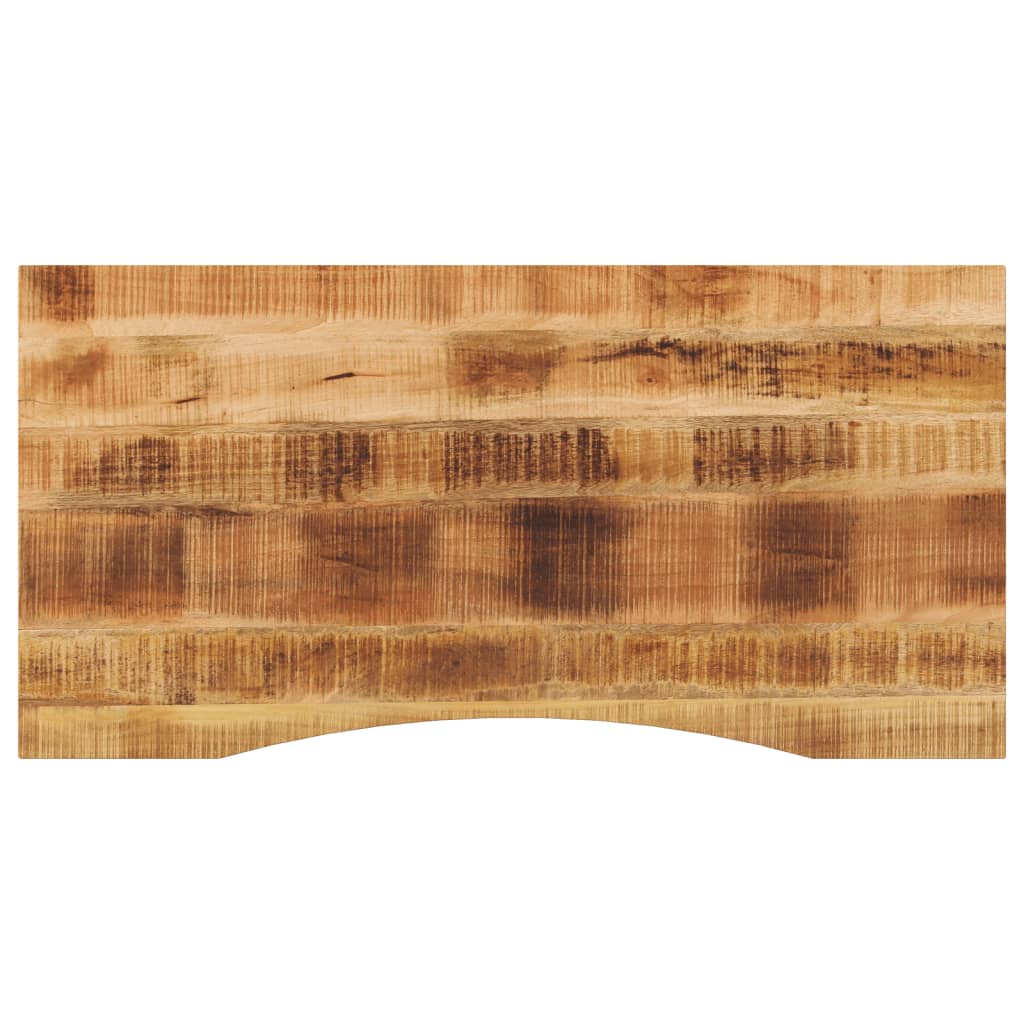 bordplade med kurvet form 120x60x2,5 cm ru massivt mangotræ billede
