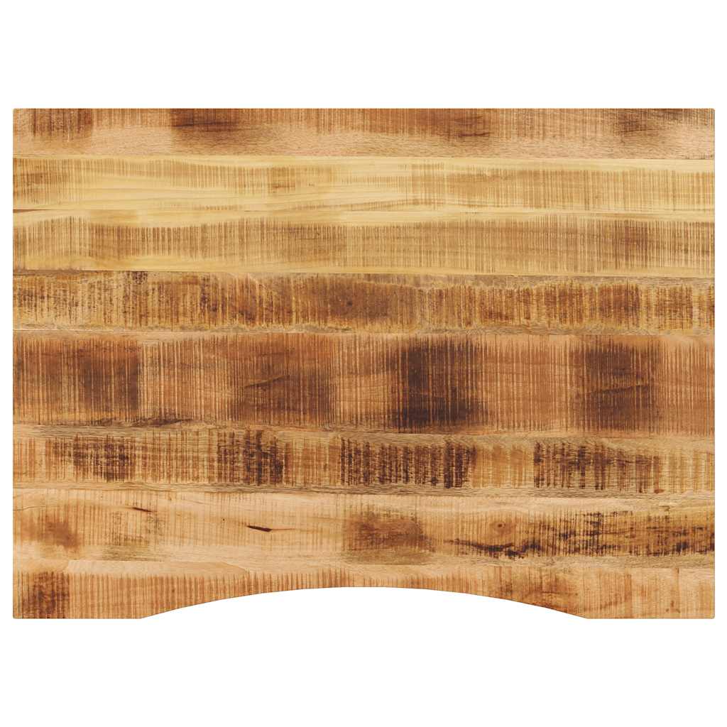 vidaXL bordplade med kurvet form 100x80x2,5 cm ru massivt mangotræ