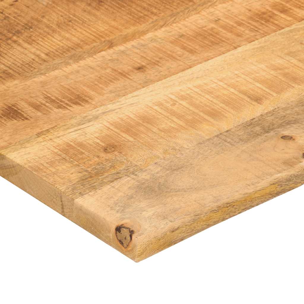 bordplade med kurvet form 100x80x2,5 cm ru massivt mangotræ