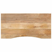 bordplade med kurvet form 110x50x2,5 cm ru massivt mangotræ