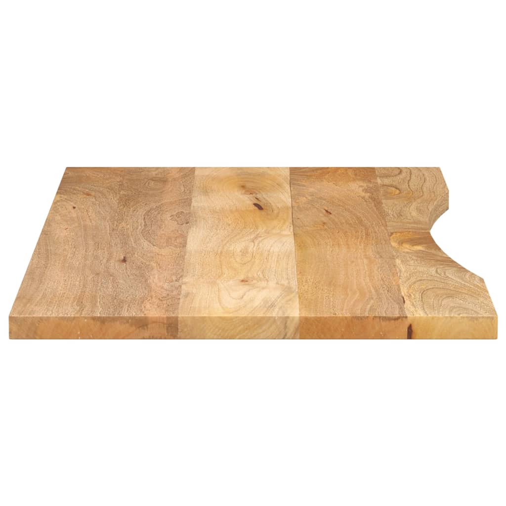 bordplade med kurvet form 110x50x2,5 cm ru massivt mangotræ