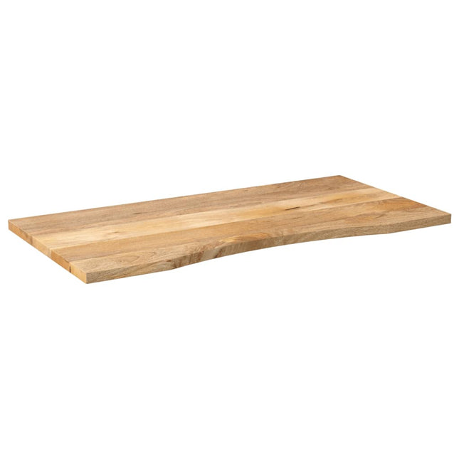 bordplade med kurvet form 120x50x2,5 cm ru massivt mangotræ