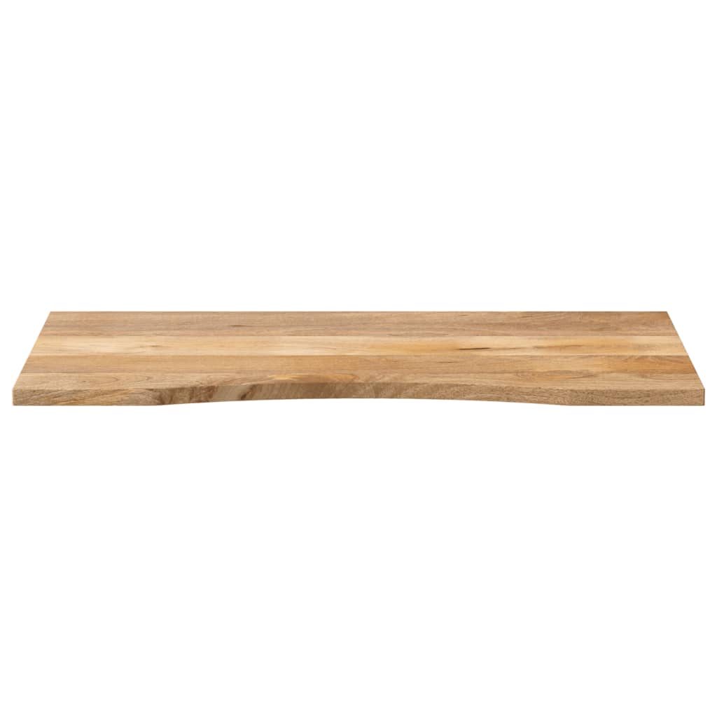 bordplade med kurvet form 140x50x2,5 cm ru massivt mangotræ
