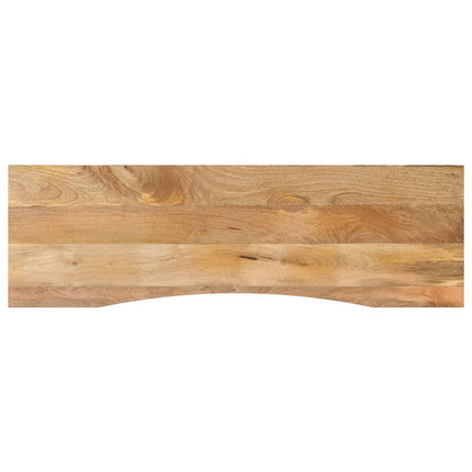 bordplade med kurvet form 160x50x2,5 cm ru massivt mangotræ