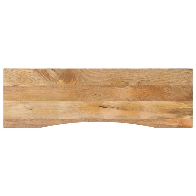 bordplade med kurvet form 160x50x2,5 cm ru massivt mangotræ