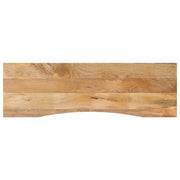 bordplade med kurvet form 160x50x2,5 cm ru massivt mangotræ