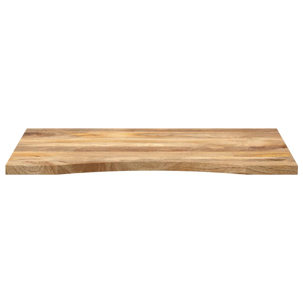 bordplade med kurvet form 80x60x2,5 cm ru massivt mangotræ