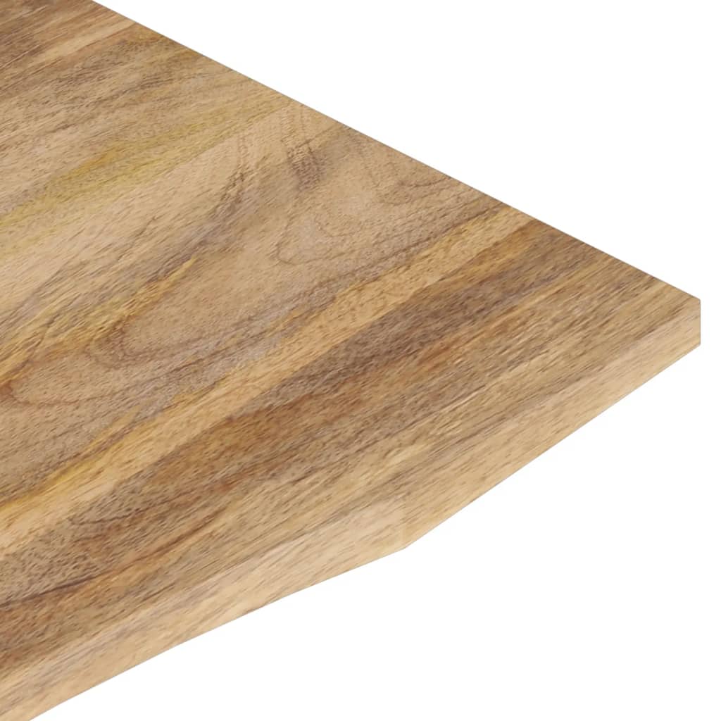bordplade med kurvet form 80x60x2,5 cm ru massivt mangotræ