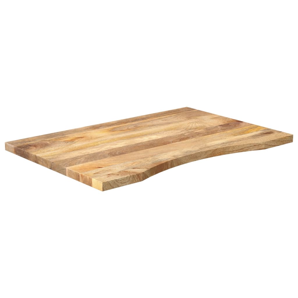 bordplade med kurvet form 90x60x2,5 cm ru massivt mangotræ