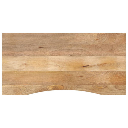bordplade med kurvet form 110x60x2,5 cm ru massivt mangotræ