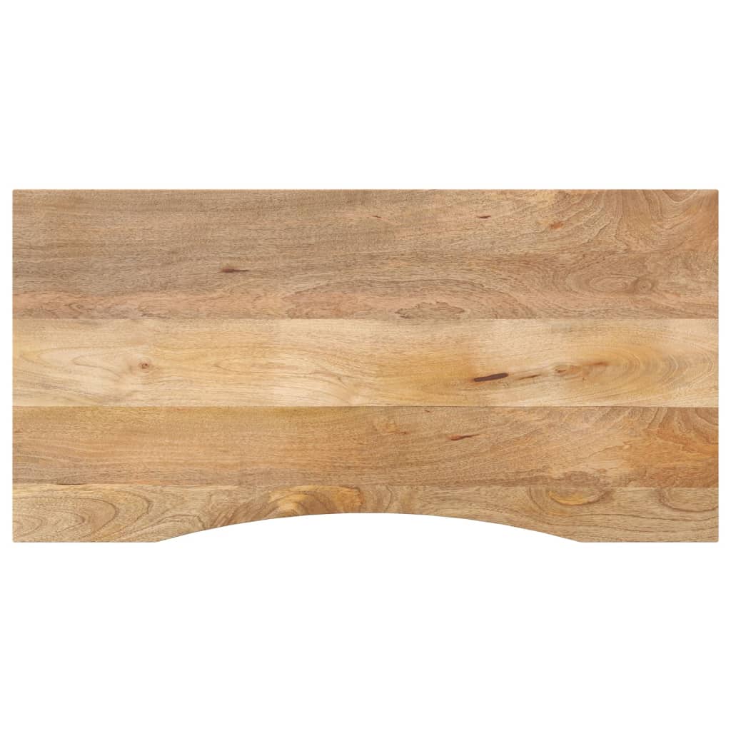 bordplade med kurvet form 110x60x2,5 cm ru massivt mangotr