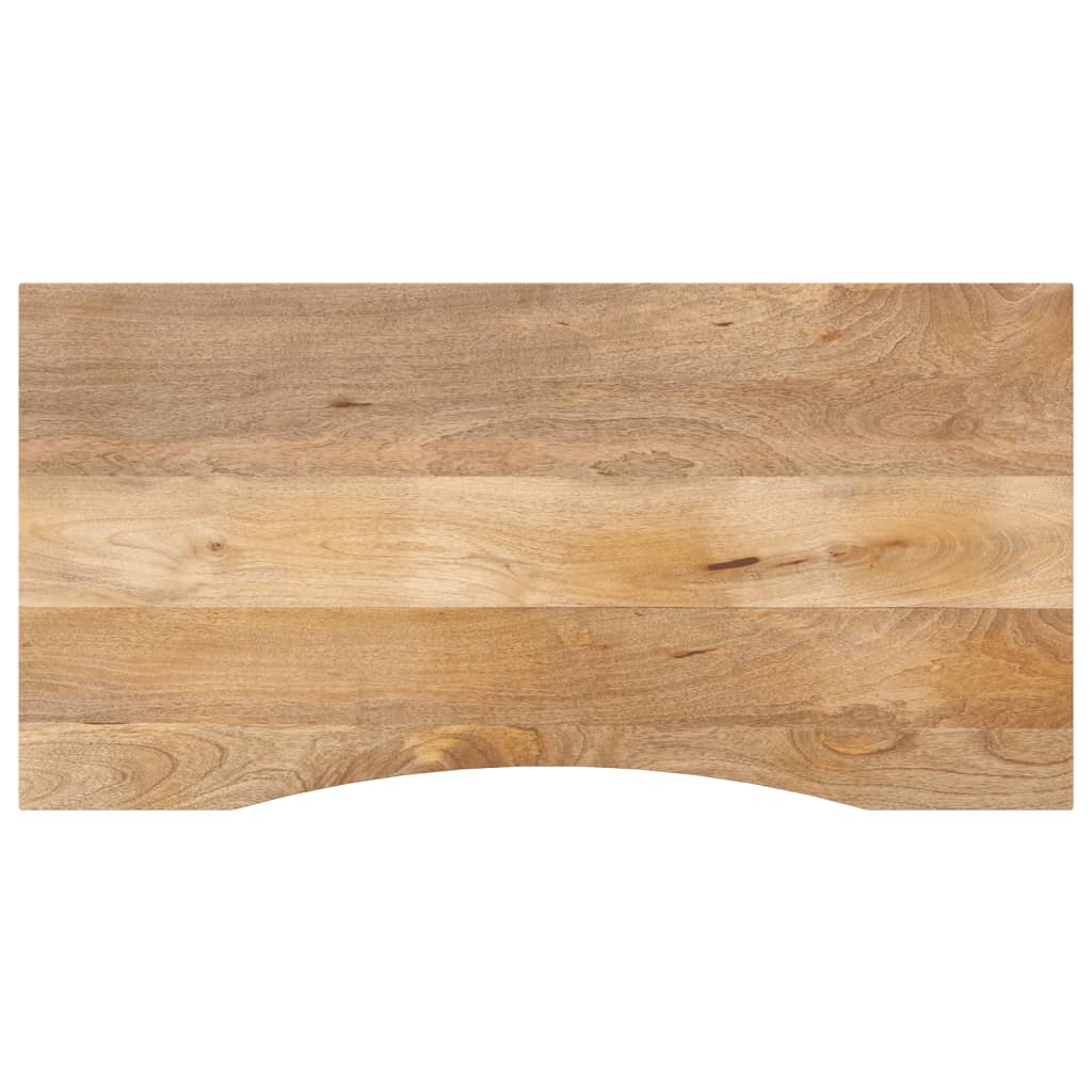 bordplade med kurvet form 120x60x2,5 cm ru massivt mangotræ