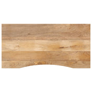 bordplade med kurvet form 120x60x2,5 cm ru massivt mangotræ