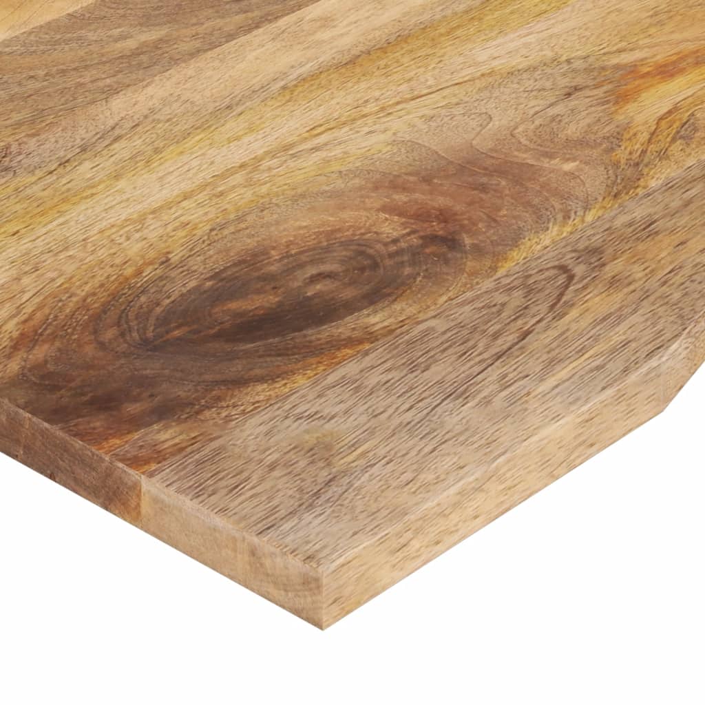 bordplade med kurvet form 120x60x2,5 cm ru massivt mangotræ
