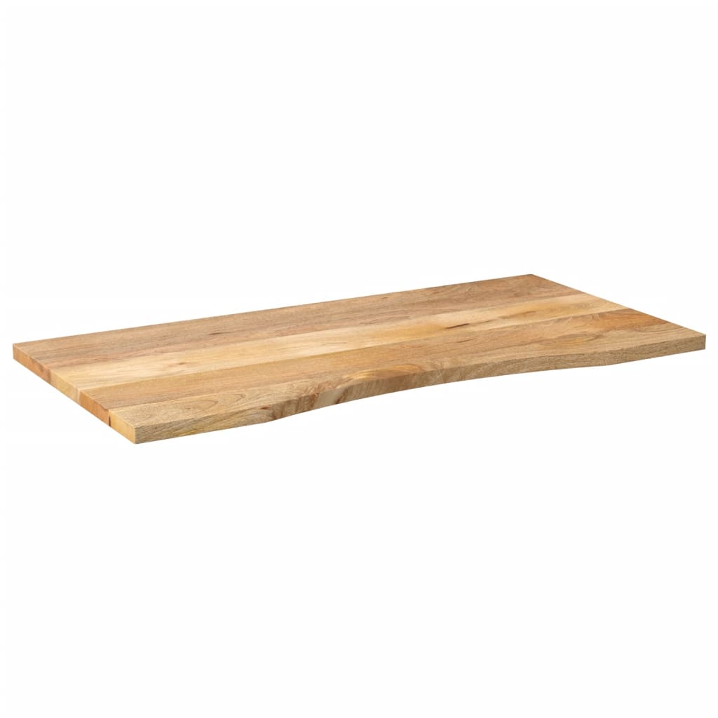 bordplade med kurvet form 140x60x2,5 cm ru massivt mangotræ