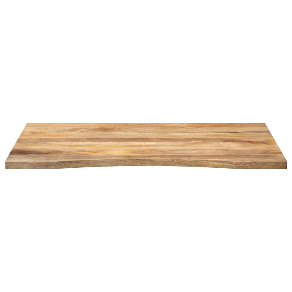 bordplade med kurvet form 110x80x2,5 cm ru massivt mangotræ