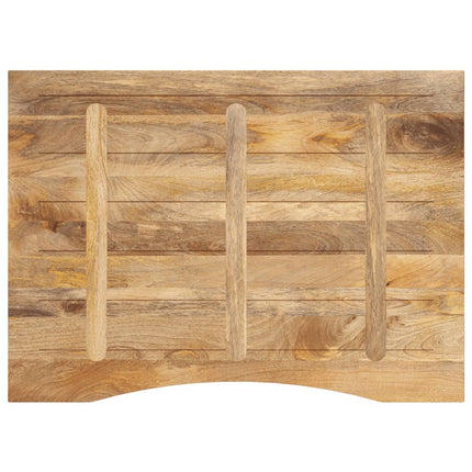 bordplade med kurvet form 110x80x2,5 cm ru massivt mangotræ