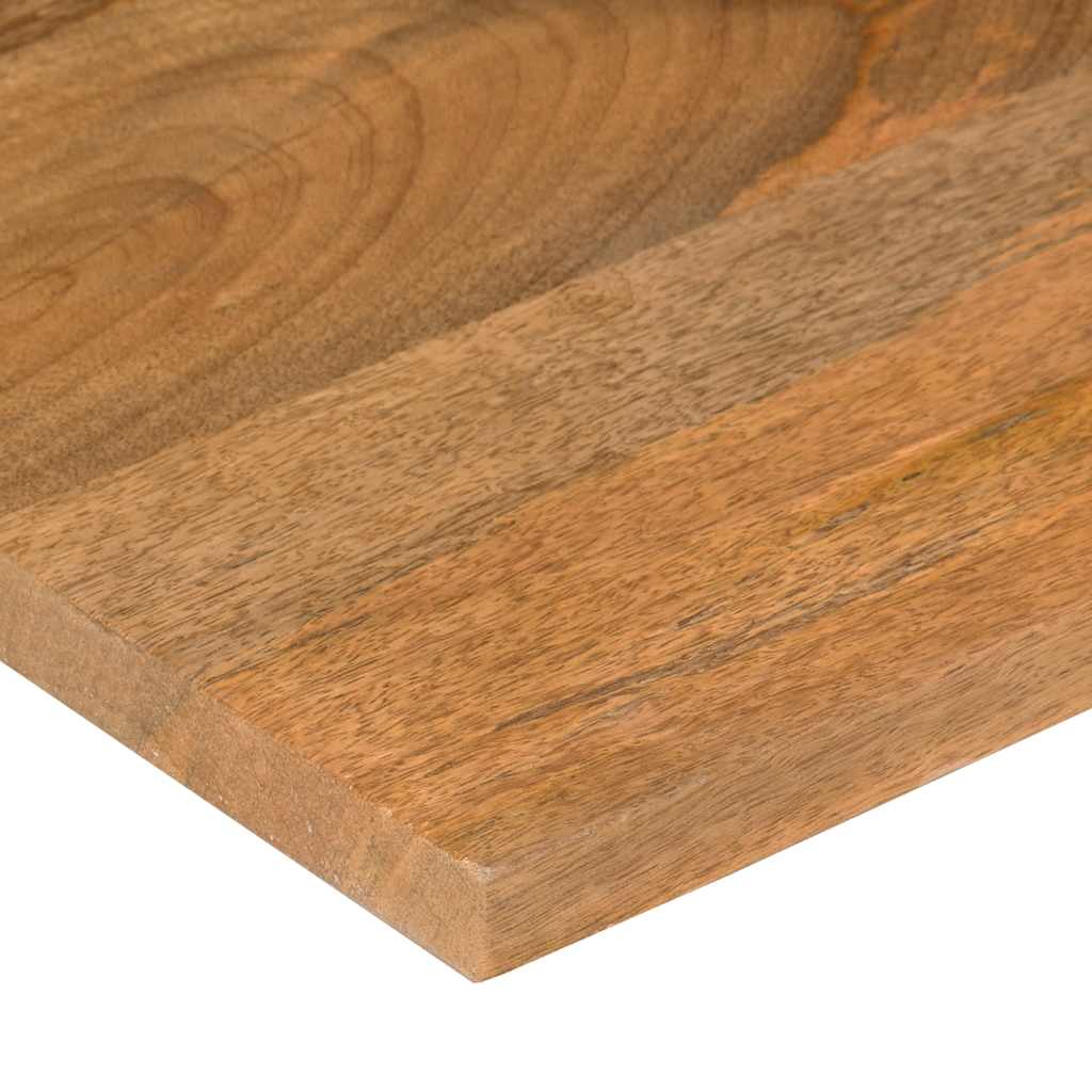 bordplade med kurvet form 80x50x2,5 cm ru massivt mangotræ