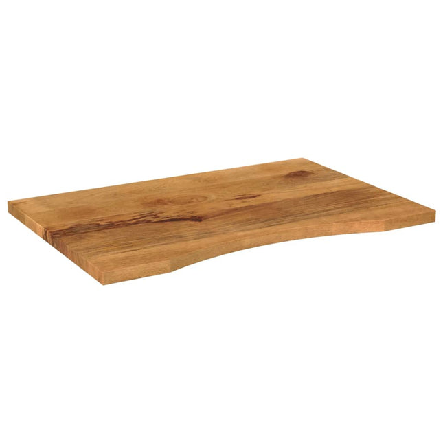 bordplade med kurvet form 100x50x2,5 cm ru massivt mangotræ