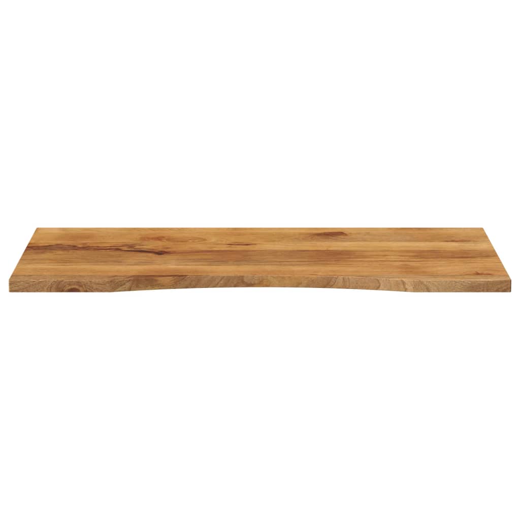 bordplade med kurvet form 120x50x2,5 cm ru massivt mangotræ