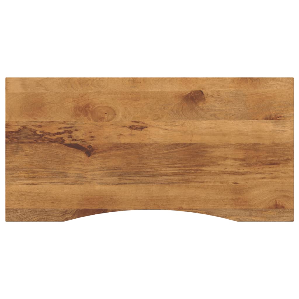 bordplade med kurvet form 140x50x2,5 cm ru massivt mangotr