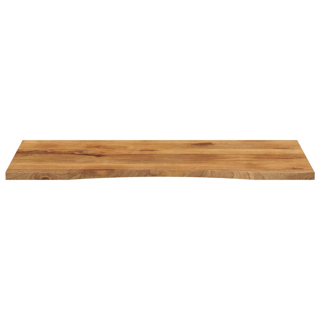 bordplade med kurvet form 140x50x2,5 cm ru massivt mangotræ