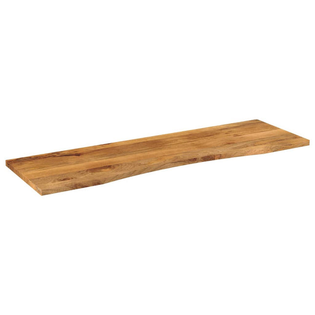 bordplade med kurvet form 160x50x2,5 cm ru massivt mangotræ