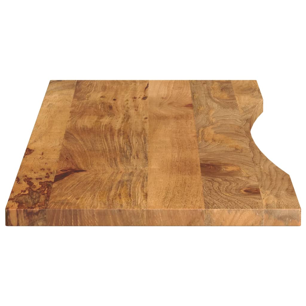 bordplade med kurvet form 160x50x2,5 cm ru massivt mangotræ