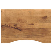 bordplade med kurvet form 80x60x2,5 cm ru massivt mangotræ