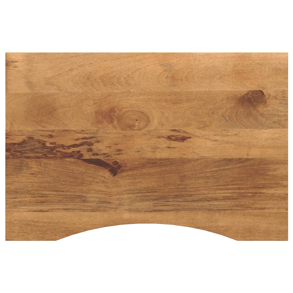 vidaXL bordplade med kurvet form 90x60x2,5 cm ru massivt mangotræ