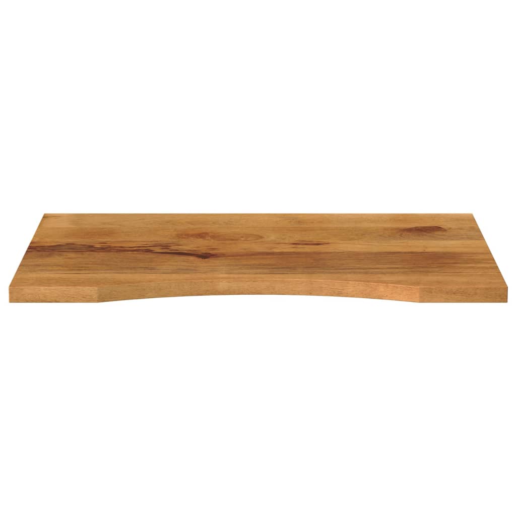 bordplade med kurvet form 90x60x2,5 cm ru massivt mangotræ