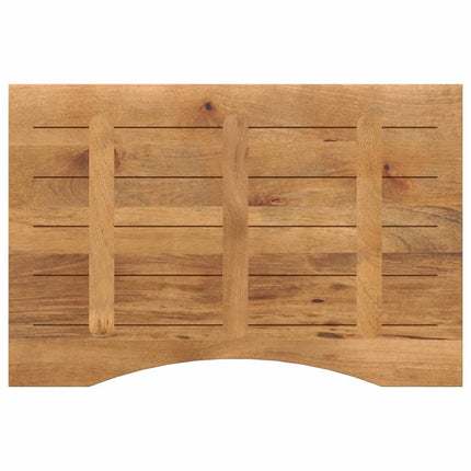 bordplade med kurvet form 90x60x2,5 cm ru massivt mangotræ