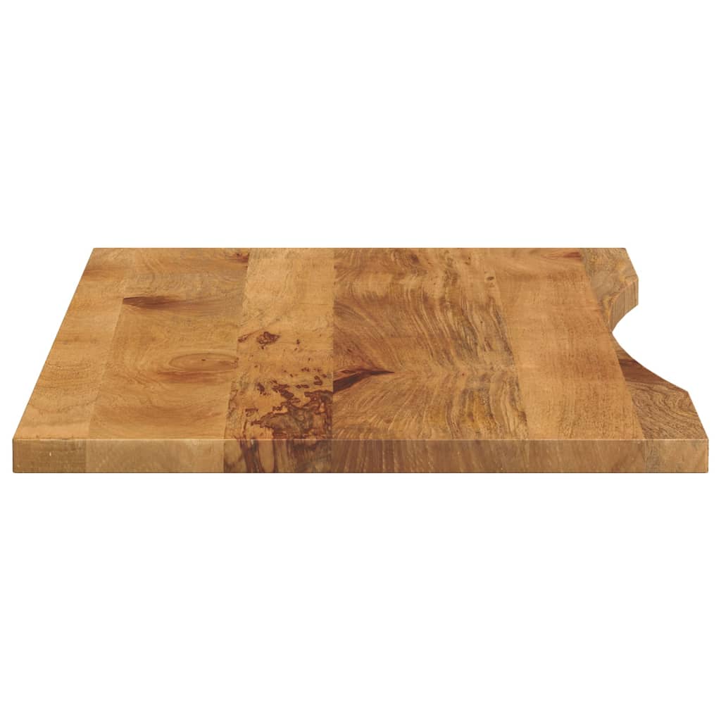 bordplade med kurvet form 120x60x2,5 cm ru massivt mangotræ