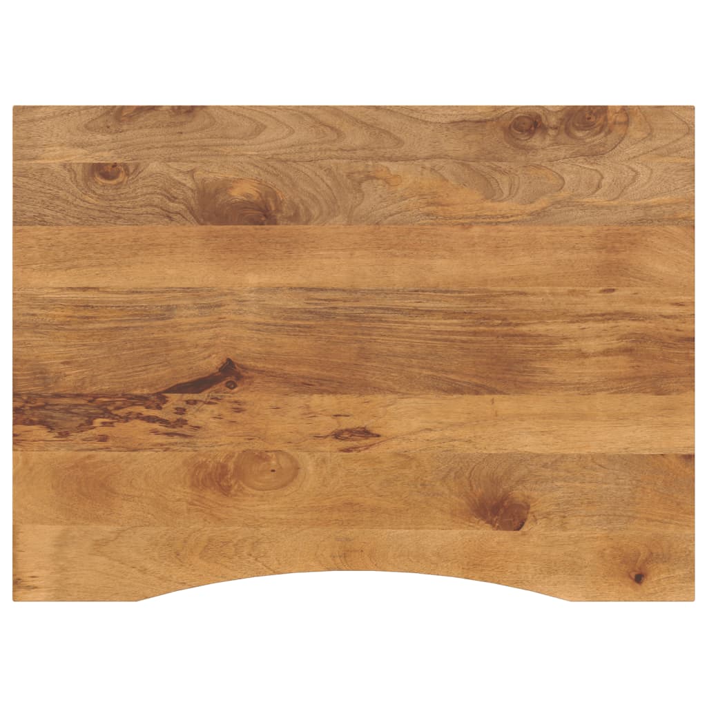 bordplade med kurvet form 110x80x2,5 cm ru massivt mangotr