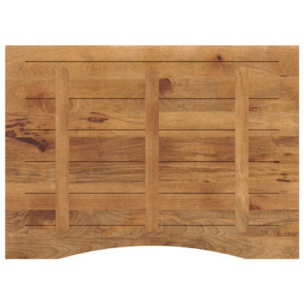 bordplade med kurvet form 110x80x2,5 cm ru massivt mangotræ